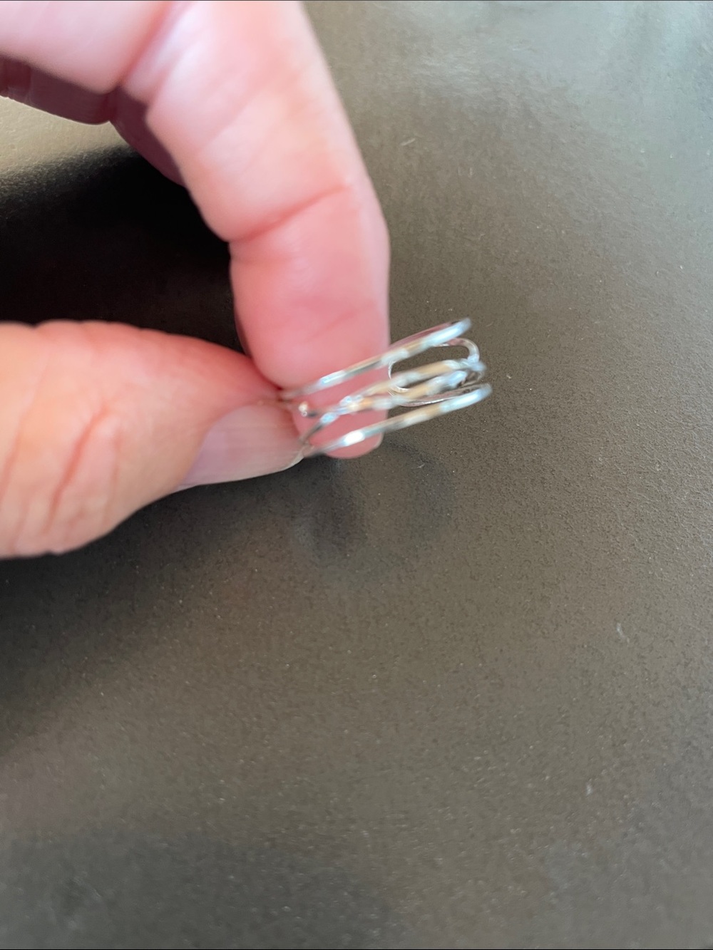 SET OF 4 RINGS Gold Starfish and Knot Stackable Rings & 2 Double Silver Rings - Picture 5 of 5